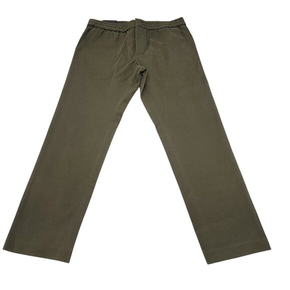 Banana Republic Pants - Banana Republic Womens Green Slim Tapered Fit Pants Elastic Waist Size L NWT